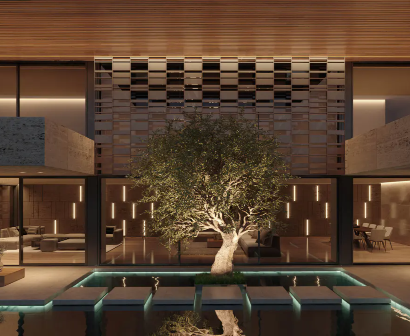 Courtyard water feature