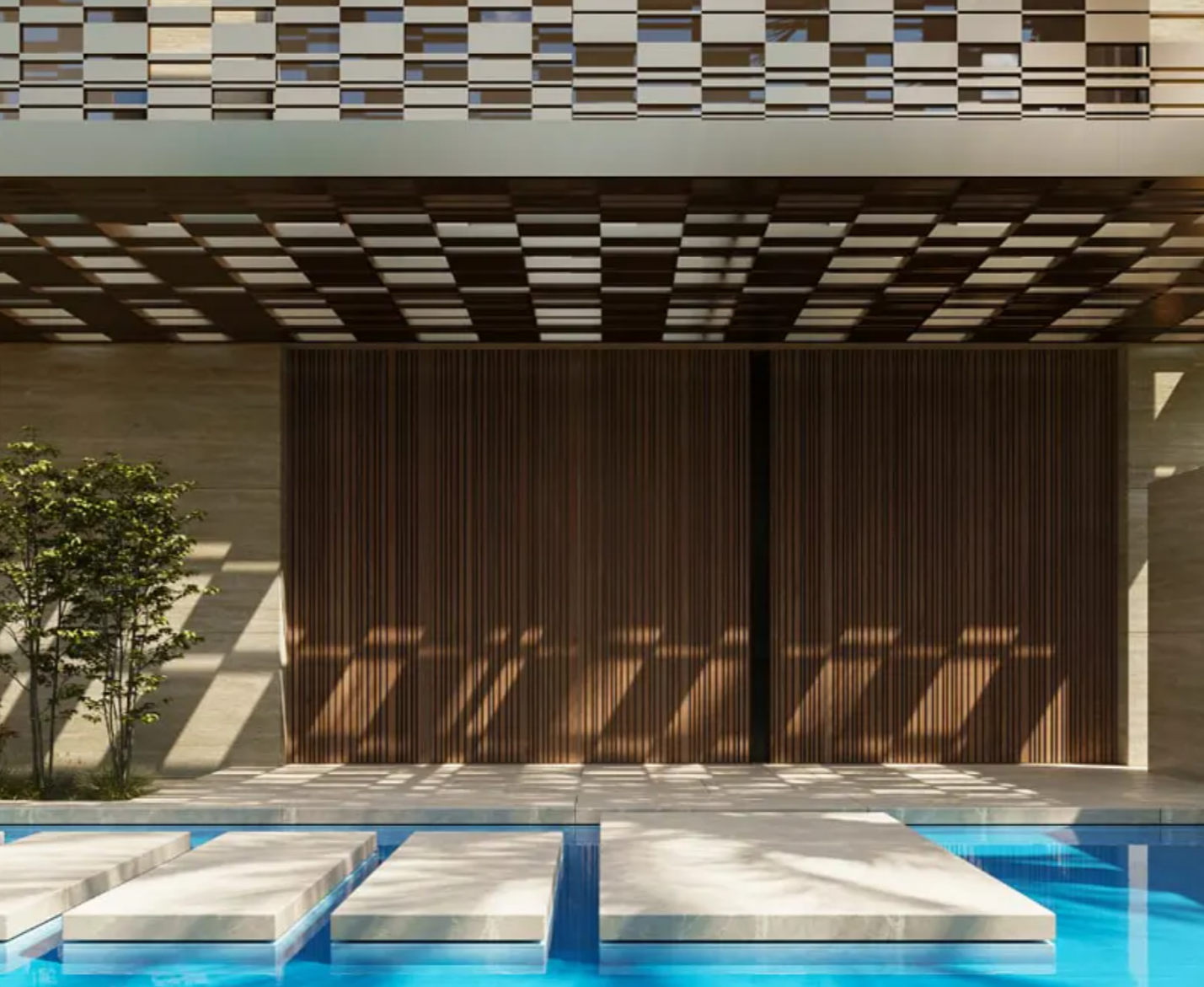 Pool and shading detail